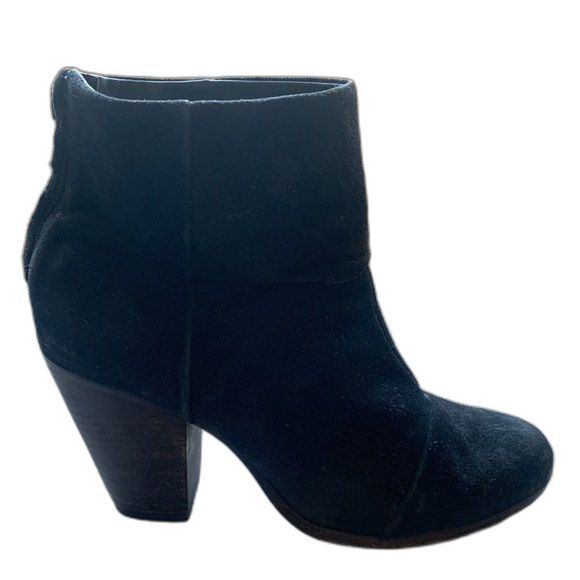 Rag & Bone Black Suede Nubuk Leather Newbury Ankle Boots Women Size 8.5 EUR 38.5 - Picture 5 of 15